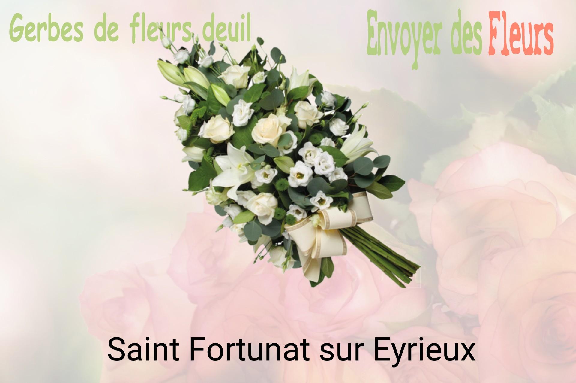 Gerbe de fleurs de deuil livrée à Saint-Fortunat-sur-Eyrieux